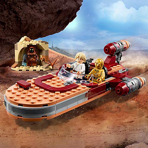 LEGO Star Wars - Speeder Terrestre de Luke Skywalker, Juguete de Construcción de la Película Guerra de las Galaxias, Incluye Minifiguras de Luke y C-3PO (75271)