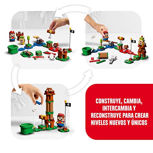 LEGO Super Mario - Pack Inicial: Aventuras con Mario, juguete y regalo creativo para niños y niñas, set LEGO interactivo con figuras de LEGO Mario, Bowsy y un Goomba (71360)