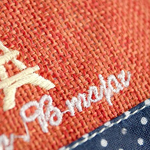 Leisial 5 Piezas Mujeres Pequeño Monedero Algodón de Lino Cremallera Clave Bolso Paquete de Almacenamiento Bolsa de Maquillaje 11 * 9cm