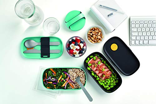 Lékué LunchBox To Go - Recipiente hermético para transportar y conservar alimentos, Polipropileno, Turquesa