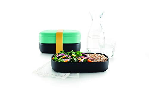 Lékué LunchBox To Go - Recipiente hermético para transportar y conservar alimentos, Polipropileno, Turquesa
