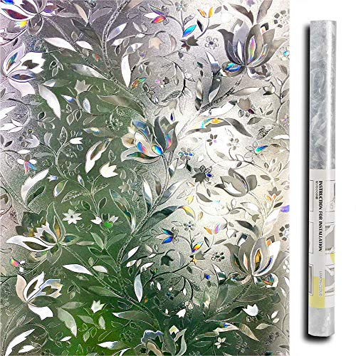 LEMON CLOUD Vinilo Ventana Translucido con Diseño Decorativo 3D para la Protección Solar y de la Privacidad en Cocina, Baño, Dormitorio y Ducha (90cm*200cm)