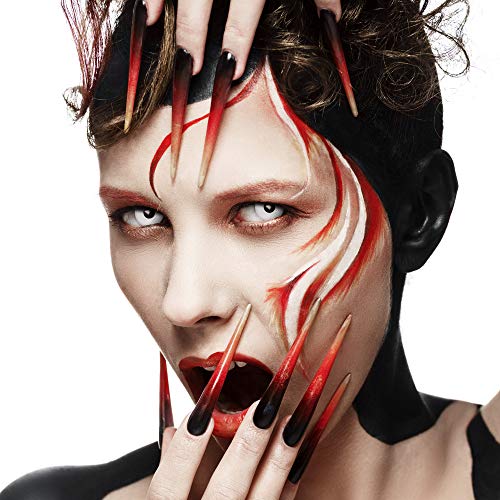 Lentes de contacto de aricona Lentes de color - lentes anuales blancas - lentes de contacto opacas de Halloween Lentes blancas sin fuerza