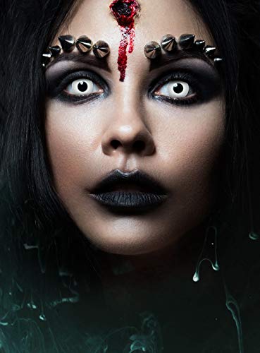 Lentes de contacto de aricona Lentes de color - lentes anuales blancas - lentes de contacto opacas de Halloween Lentes blancas sin fuerza