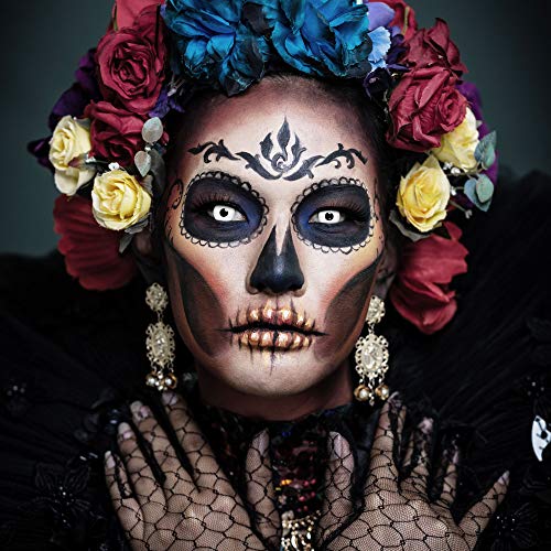 Lentes de contacto de aricona Lentes de color - lentes anuales blancas - lentes de contacto opacas de Halloween Lentes blancas sin fuerza