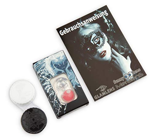 Lentillas de color rosa Demon Nezuko 1 par. Para Halloween Carnaval, gratis estuche de lentillas sin graduación