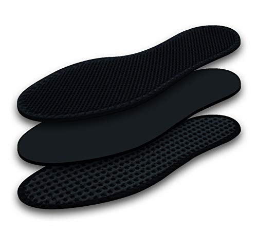 Lenzen Deo Breezers 2 Pares de Plantillas para la Circulación de Aire en el Zapato I Sensación de Frescura I Carbón Activo Antiolor (36)