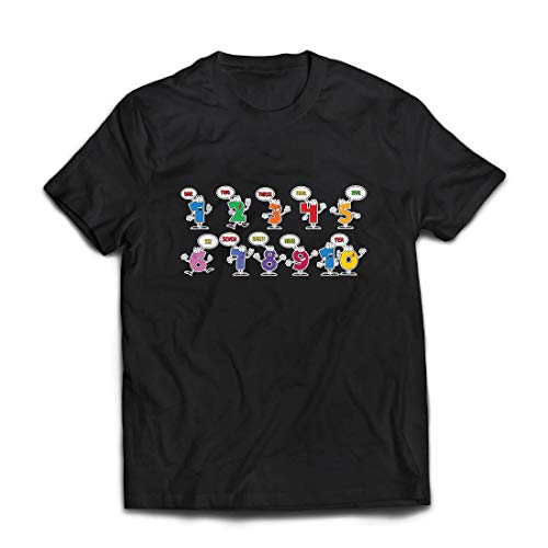 lepni.me Camisetas Hombre Amo Las matemáticas, Ropa de Regreso a la Escuela o de graduación (Small Brezo Azul Multicolor)