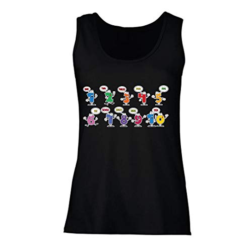 lepni.me Camisetas sin Mangas para Mujer Amo Las matemáticas, Ropa de Regreso a la Escuela o de graduación (XX-Large Rojo Multicolor)