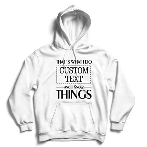 lepni.me Sudadera con Capucha Costumbre Eso es lo Que Hago Personalizada y sé Cosas (X-Large Blanco Multicolor)