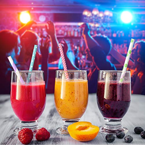 LessMo Pajitas de papel, 300 PCS pajas de beber reciclables biodegradables | Ideal para cócteles, bebidas frías y jugos | Adecuado para fiestas, bodas y todas las ocasiones