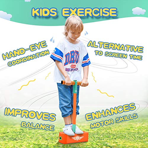 LetsGO toyz Juegos Niños 3-12 Años, Regalos para Niña de 4 a 12 Años Juguetes Niño 3-12 Años Regalos Cumpleaños Niños 3-12 Años Pogo Stick Bouncer - Naranja