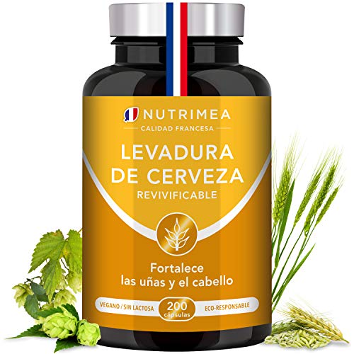 Levadura de Cerveza 400mg Complemento con Zinc y Selenio, 200 Comprimidos para el Cuidado de Piel, Cabello y Uñas, Suministro 2 Meses
