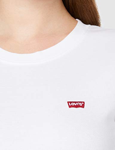 Levi's LS Baby tee Camiseta, Blanco (White + 0000), Medium para Mujer