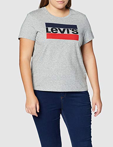 Levi's The Perfect Tee, Camiseta, Mujer, Gris (Sportswear Logo Tee Smokestack 303), XL