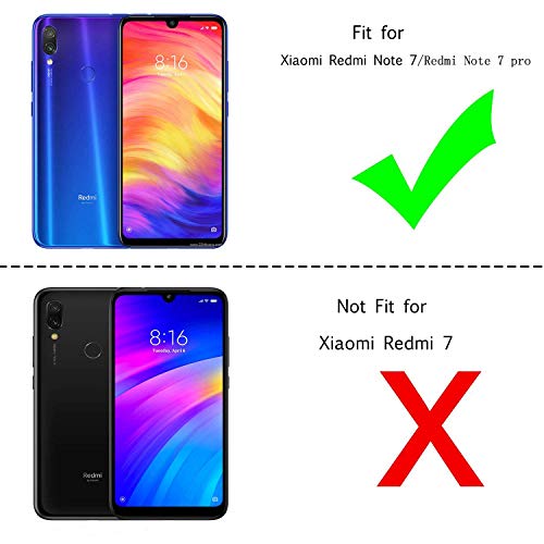 LeYi Funda Xiaomi Redmi Note 7/7 Pro Silicona Purpurina Carcasa con [2-Unidades Cristal Vidrio Templado], Transparente Cristal Bumper Gel TPU Fundas Case Cover para Movil Redmi Note 7 Verde/Morado