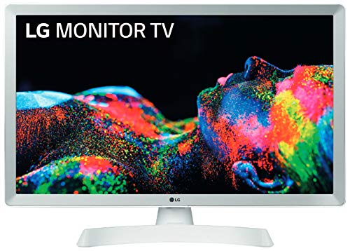 LG 24TL510S-WZ - Monitor Smart TV de 61cm (24") con Pantalla LED HD (1366x768, 16:9, DVB-T2/C/S2, WiFi, Miracast, USB Grabador, 10 W, 2xHDMI 1.4, 1xUSB 2.0, Óptica) Color Blanco