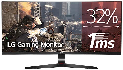 LG 34UC79G-B - Monitor Gaming UltraWide FHD de 86,7 cm (34") con panel IPS (2560 x 1080 píxeles, 21:9, 1 ms con MBR, 144Hz, FreeSync, 250 cd/m², 1000:1, NTSC >72%, DP x1, HDMI x2, USB x3) color negro