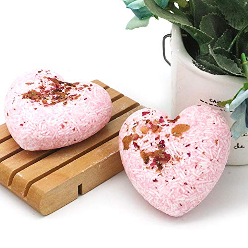 libelyef Champús Solide Bio Cheveux Gras Cheveux Secs Boite Champú Solide Pour Champú Solide Cannelle De Contrôle De L'huile Sans Silicona En Forme De Coeur, One Size