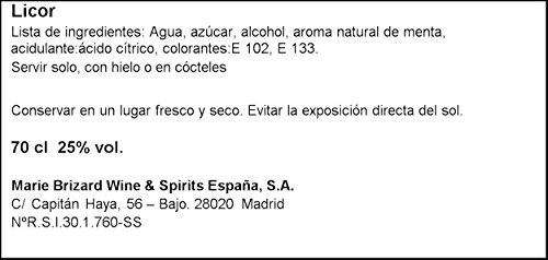 Licor Peppermint Marie Brizard