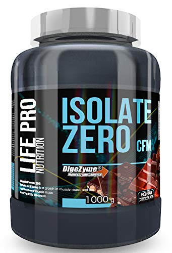Life Pro Isolate Zero 1Kg | Suplemento Deportivo de Proteína de Suero Aislada, Suplemento Proteísnas para Mejora y Crecimiento del Sistema Muscular, Aumenta Resistencia, Sabor Chocolate Belga