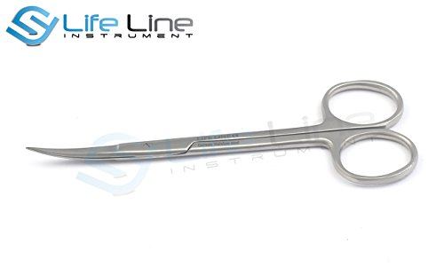 Lifeline Instruments® Tijeras De Iris 12 cm Curva Instrumentos De Acero Inoxidable