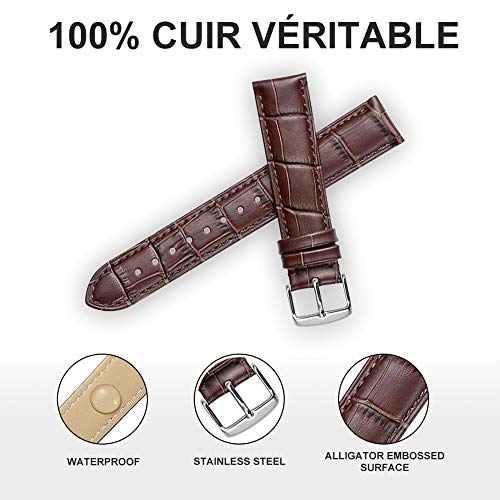 LIGE Reloj Hombre Cronógrafo Impermeable Cuarzo analógico Cuero Acero Inoxidable Clásico Negro Deportivo Calendario Reloj