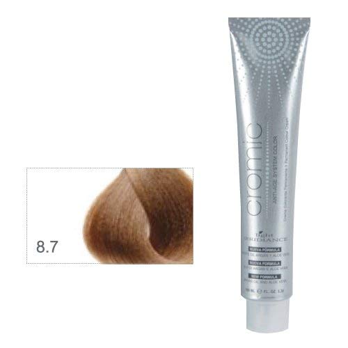 Light Irridiance Cromic 8.7 Miel 100mL - Tinte crema colorante permanente para el cabello | Anti-age System Color | Aceite de Argán y Aloe Vera | Chocolate