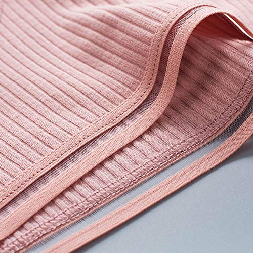 LiHiFG 5 Unids/Lote Bragas De Algodón Antibacteriano, Calzoncillos De Encaje, Lencería para Mujer, Bragas De Cintura Media, Ropa Interior Transpirable, Conjunto Íntimo Femenino I_L