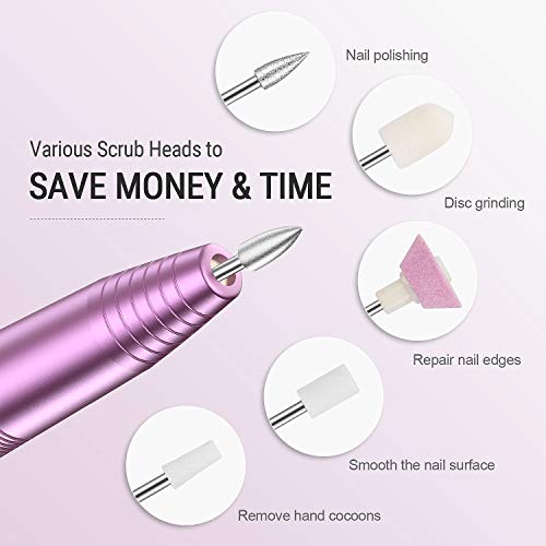 Lima de Uñas Eléctrica Tesoky 11 en 1, Fresa de Uñas Eléctrica Portátil Profesional Para Manicura y Pedicura, Juego de Cortaúñas Para uso Doméstico y Salón