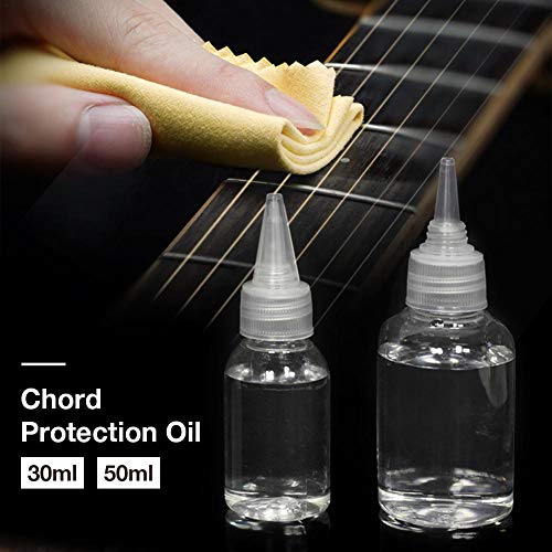 Limpiador de cuerdas para guitarra Wonderday, aceite para el cuidado de guitarra, cuerda de guitarra, lubricante para protección de aceite, pulido, para limpiar la suciedad oxidada, 30ml