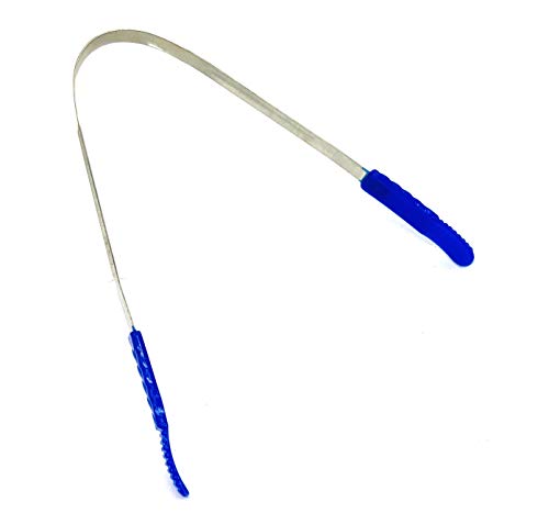 Limpiador de lengua, rascador de lengua de metal de acero inoxidable, utilizado para el cuidado bucal, elimina el mal aliento. Asas de colores