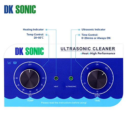 Limpiador Ultrasónico Profesional DK SONIC Limpiador Ultrasonidos de Acero Inoxidable 10L con Calentador para Partes de Pistola de Carburador Relojes de Latón Joyas Dentales Monedas de Metal