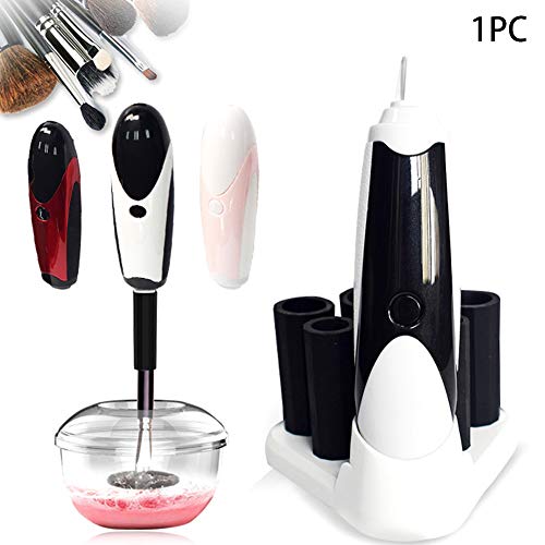 Limpiador y secador de brochas de maquillaje, máquina de limpieza de brochas eléctricas de maquillaje con 3 velocidades ajustables USB recargable, herramienta de limpieza de brochas de maquillaje