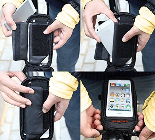 Línea Echelon Cesto para Móvil para Bicicleta de 2 ª generación, Bolsa frontal para teléfono celular, a prueba de agua y a prueba de golpes (5% cupón de descuento 489O2EXL)