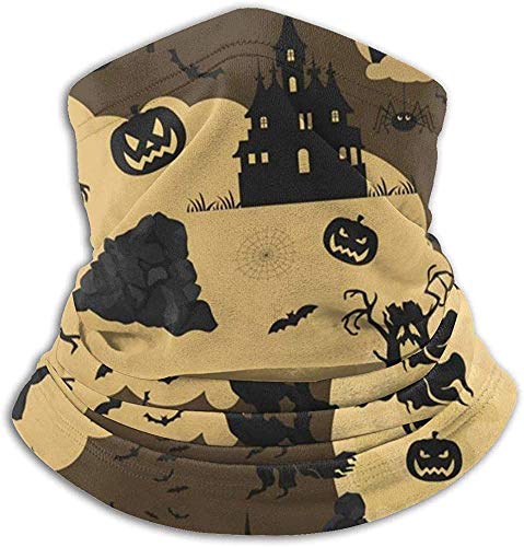 Linger In Patrón de Vacaciones de Halloween Cuello Plano Calentador de Cuello Polaina Bandana Bufanda Deportiva