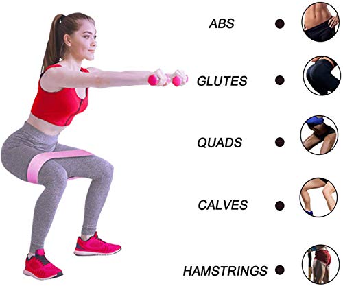 LINJIA Bandas Elasticas Gluteos, 3 Bandas Elásticas Musculacion con 3 Niveles, Banda Elastica Fitness, para Piernas y Glúteos, Pilates,Yoga,Fuerza,Fisioterapia,Estiramientos