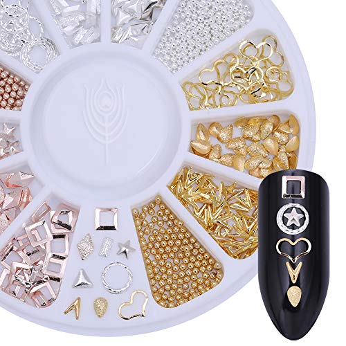 LINL Camaleón Color Mixto, Pierre Rhinestones pequeñas Perlas Irregulares uñas uñas de Arte de la decoración 3D en Accesorios para Bicicletas,Modelo 11