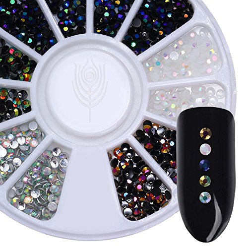 LINL Camaleón Color Mixto, Pierre Rhinestones pequeñas Perlas Irregulares uñas uñas de Arte de la decoración 3D en Accesorios para Bicicletas,Modelo 11