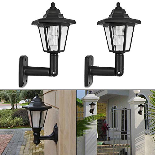 Liquidación! WATOPI - Farol solar de pared, 2 unidades, luz LED para valla de exterior, iluminación de jardín, encendido/apagado automático, luces cálidas inalámbricas impermeables