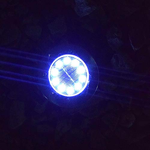 Liquidación! WATOPI - Luz solar para el suelo de jardín, 10 luces LED de color blanco, resistente al agua, para exteriores, para patio, césped, estanque, entrada, pasarelas, etc.