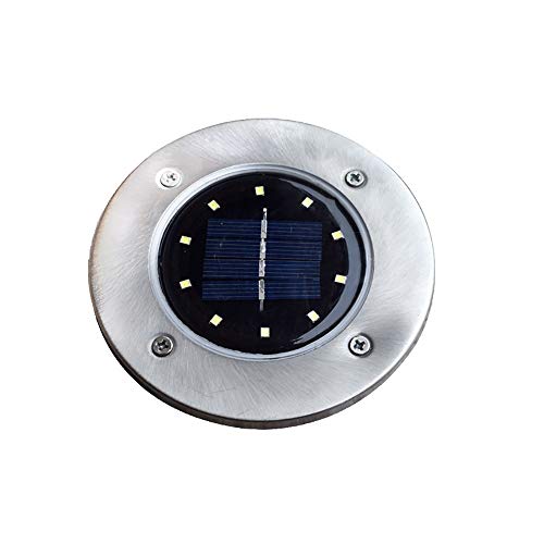 Liquidación! WATOPI - Luz solar para el suelo de jardín, 10 luces LED de color blanco, resistente al agua, para exteriores, para patio, césped, estanque, entrada, pasarelas, etc.