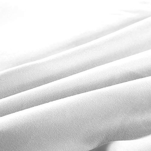 Lirex Juego Sabanas Cama, 4 Piezas Queen-Size Microfibra Cepillada Extra Suave Sabanas de Cama, Lavable a Máquina Sin Arrugas Transpirable - Blanco