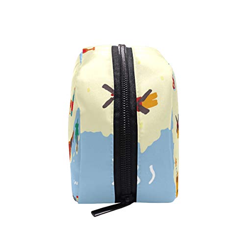 LIUBT Sangria España Mapa Cosméticos Bolsa de viaje Neceser Maquillaje Bolsa Multifunción Organizador para Mujeres