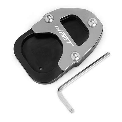 LIWENCUI- Soporte CNC Motocicleta Pata de Cabra pie del Lado de extensión del cojín de Soporte de Plato for BMW R Ninet Scrambler Puro Corredor Urbano 2017-2019 (Color : Titanium)