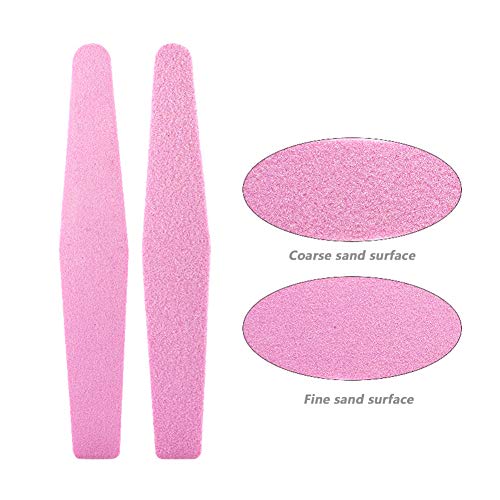 LJQ Manicura/pedicura, Cuidado de Las uñas, esmeril, pulidor de uñas de Doble Cara, tampones de uñas de Grano Lavable para Bricolaje casero para exfoliar, moler, pulir, etc. (5 Piezas)