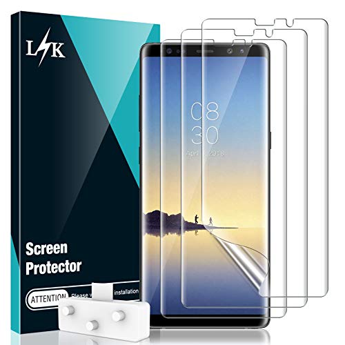 LϟK 3 Pack Protector de Pantalla para Samsung Galaxy Note 8, HD Película Flexible Transparente [Película de TPU] [Sin Burbujas] [Funda Compatible] [Sin Bordes Levantados] [Instalación Fácil]