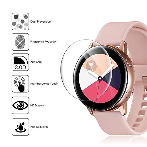 LϟK 6 Pack Protector de Pantalla para Samsung Galaxy Watch Active 2 (40mm) / Samsun Galaxy Watch Active, [Sin Burbujas] [Funda Compatible] [Sin Bordes Elevados] HD Flexible Película de TPU