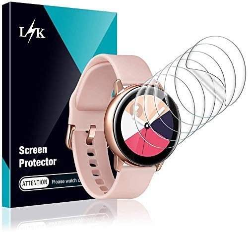 LϟK 6 Pack Protector de Pantalla para Samsung Galaxy Watch Active 2 (40mm) / Samsun Galaxy Watch Active, [Sin Burbujas] [Funda Compatible] [Sin Bordes Elevados] HD Flexible Película de TPU