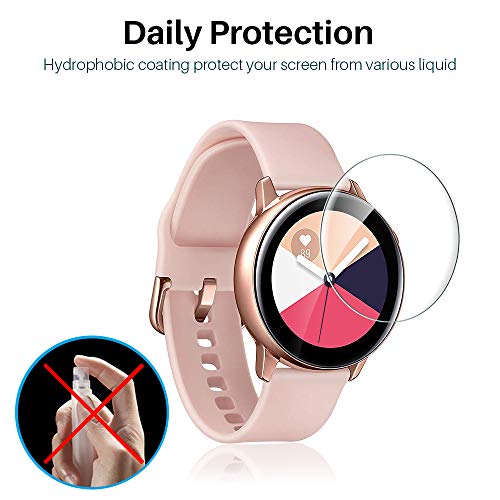 LϟK 6 Pack Protector de Pantalla para Samsung Galaxy Watch Active 2 (40mm) / Samsun Galaxy Watch Active, [Sin Burbujas] [Funda Compatible] [Sin Bordes Elevados] HD Flexible Película de TPU